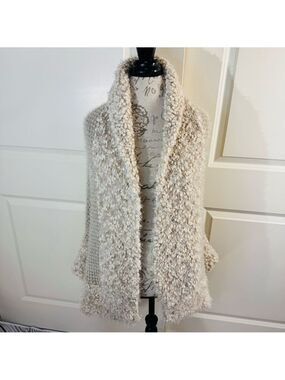 Simply Noelle Cozy Textured Cream/Beige Cardigan OS